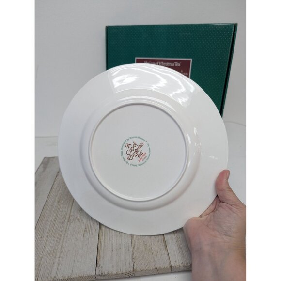 Vintage Walman House A Cup Of Christmas Tea Cookie Plate 10 1/4" Platter in Box - Picture 4 of 7